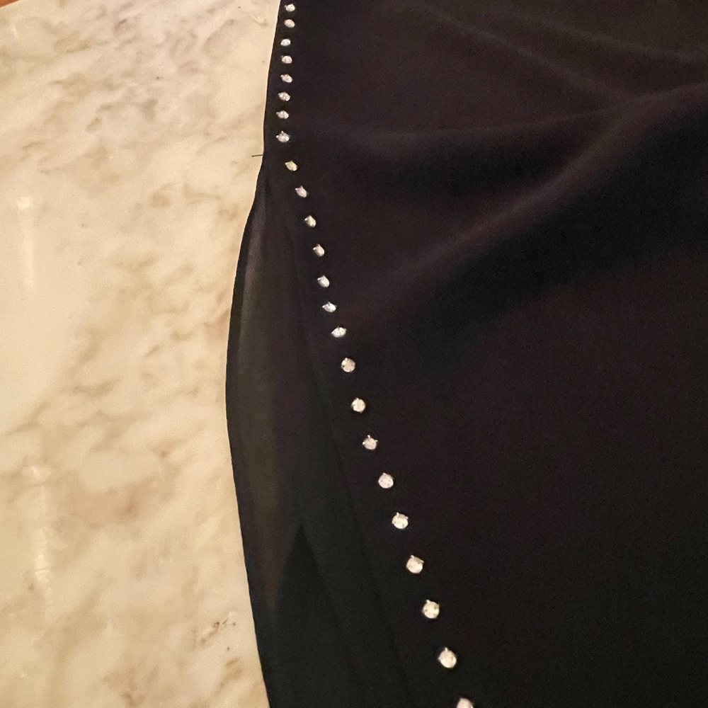 Js Collections Black Rhinestone Stud Formal Wide … - image 6